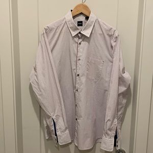 Boss Red & Blue checked cotton casual shirt size XL